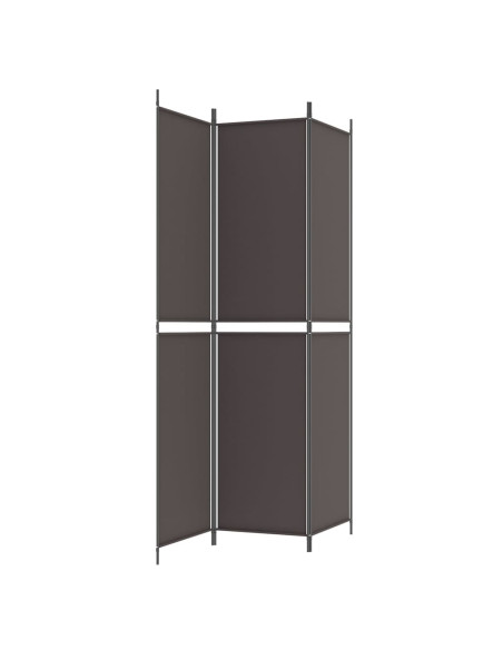 Divisorio a 3 Pannelli Marrone 150x220 cm in Tessuto