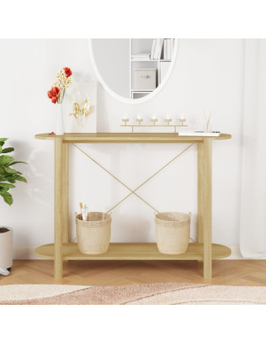 Tavolino Consolle 110x38x75 cm in Legno Multistrato