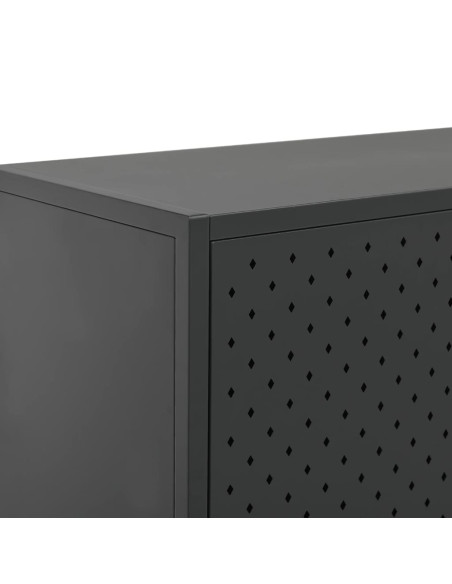 Credenza Alta Antracite 80x35x135 cm in Acciaio