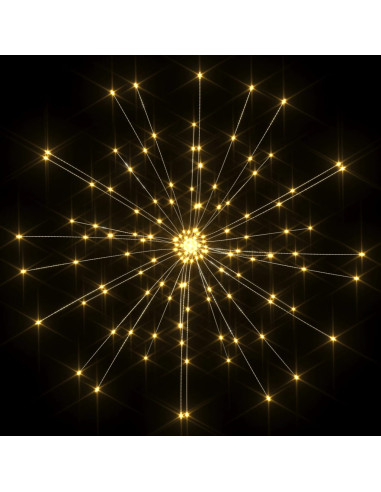 Luci di Natale Fuochi d'Artificio Bianco Caldo 20 cm 140 LED