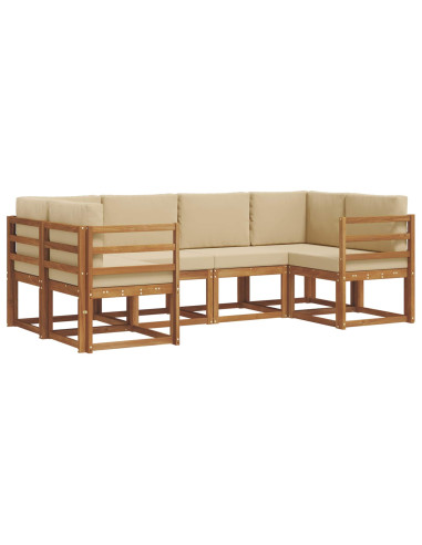 Set di divani con cuscino 6 pcs Naturale e Beige