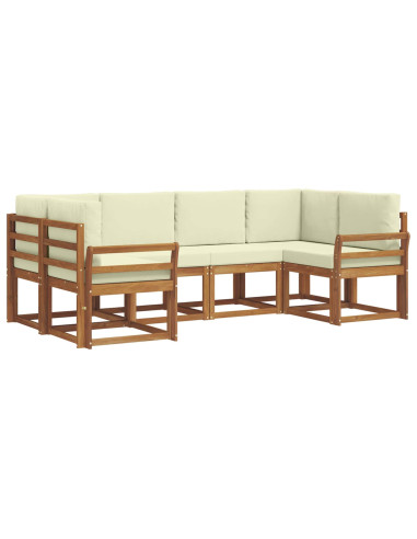 Set di divani con cuscino 6 pcs Naturale e Crema