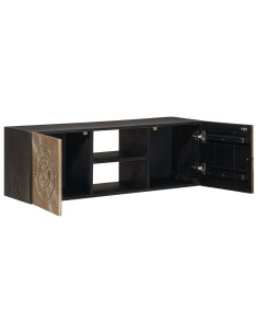 Mobile TV con lo scaffale con porta Ottone 105 x 30 x 35 cm 2