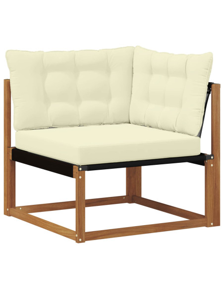 Set di divani da esterno con cuscino 7 pcs Naturale e Crema
