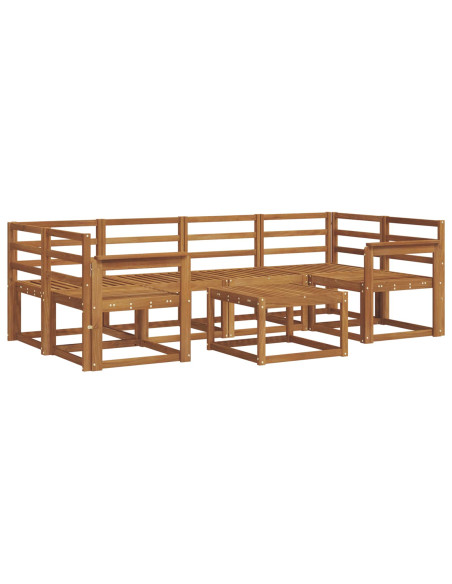 Set di divani da esterno 7 pcs Naturale