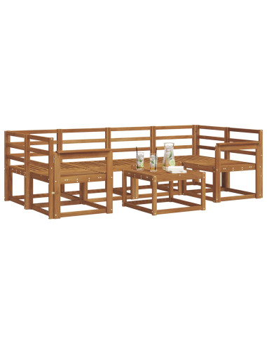 Set di divani da esterno 7 pcs Naturale