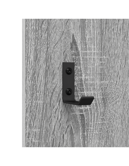 Appendiabiti a muro Grigio Sonoma 30 x 1,5 x 80 cm
