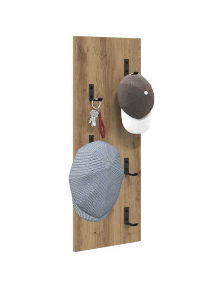 Appendiabiti a muro Rovere artigianale 30 x 1,5 x 80 cm