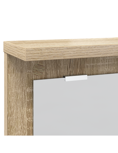 Appendiabiti a muro con specchio rovere sonoma 85 x 10 x 45 cm