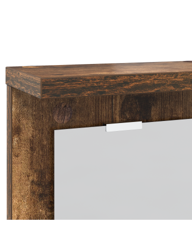 Appendiabiti a muro con lo scaffale Rovere fumo 85 x 10 x 45 cm