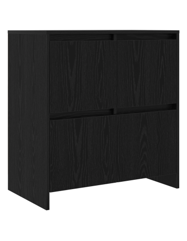 Sideboards 2 pcs Rovere nero 70 x 41 x 75 cm Legno multistrato