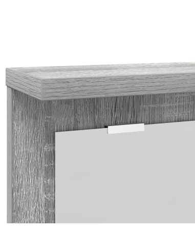 Appendiabiti a muro con specchio Grigio sonoma 85 x 10 x 45 cm