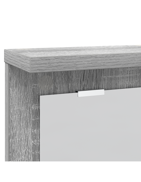 Appendiabiti a muro con specchio Grigio sonoma 85 x 10 x 45 cm