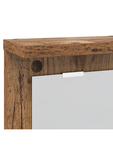 Appendiabiti a muro con specchio Legno vecchio 85 x 10 x 45 cm