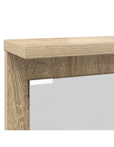 Appendiabiti a muro con specchio rovere sonoma 84 x 10 x 80 cm