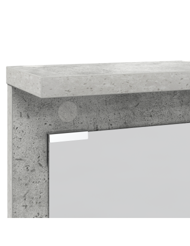 Appendiabiti a muro con specchio Grigio cemento 84 x 10 x 80 cm