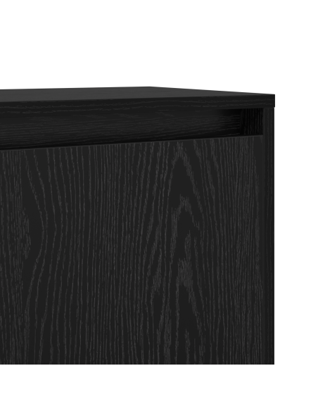 Credenza Rovere Nero 97 x 29 x 75 cm Legno multistrato
