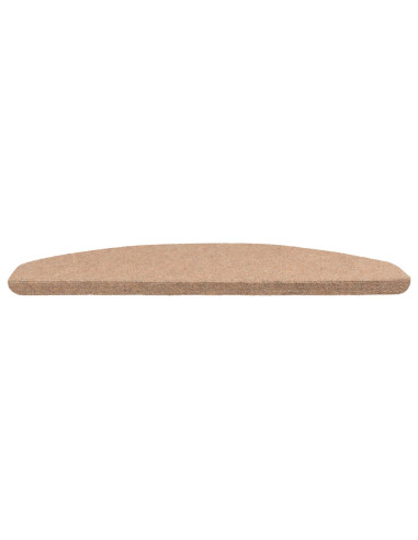 Tappetini per scale autoadesivi 15 pcs Beige 80 x 28 x 3,5 cm