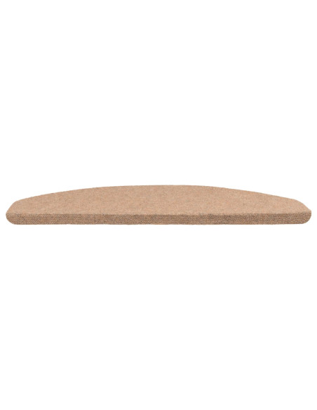 Tappetini per scale autoadesivi 15 pcs Beige 80 x 28 x 3,5 cm
