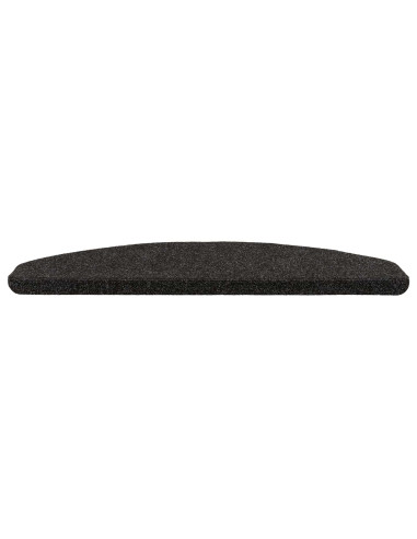 Tappetini per scale autoadesivi 15 pcs Nero 80 x 28 x 3,5 cm