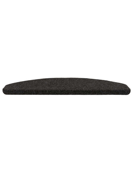 Tappetini per scale autoadesivi 15 pcs Nero 80 x 28 x 3,5 cm