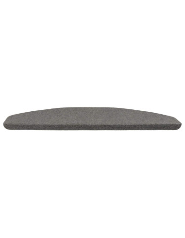 Tappetini per scale autoadesivi 15 pcs Grigio 80 x 28 x 3,5 cm