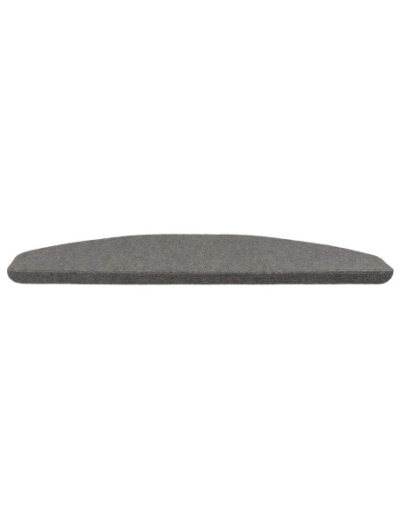 Tappetini per scale autoadesivi 15 pcs Grigio 80 x 28 x 3,5 cm