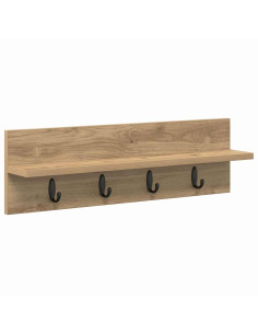 Appendiabiti a muro Rovere artigianale 60 x 10,5 x 18 cm 2