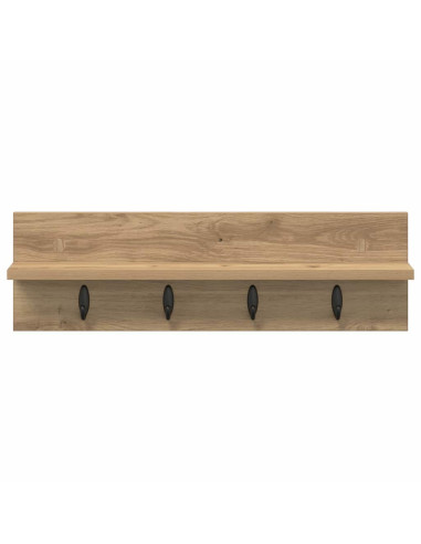 Appendiabiti a muro Rovere artigianale 60 x 10,5 x 18 cm