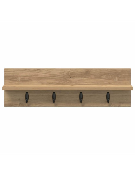 Appendiabiti a muro Rovere artigianale 60 x 10,5 x 18 cm