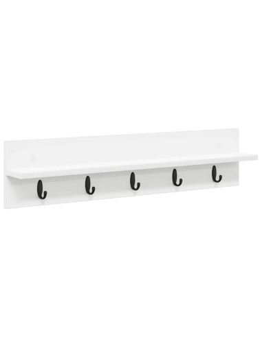 Appendiabiti a muro Bianco 80 x 10,5 x 18 cm Legno multistrato