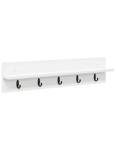 Appendiabiti a muro Bianco 80 x 10,5 x 18 cm Legno multistrato