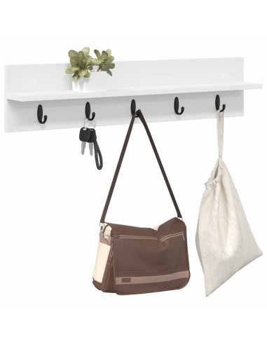 Appendiabiti a muro Bianco 80 x 10,5 x 18 cm Legno multistrato
