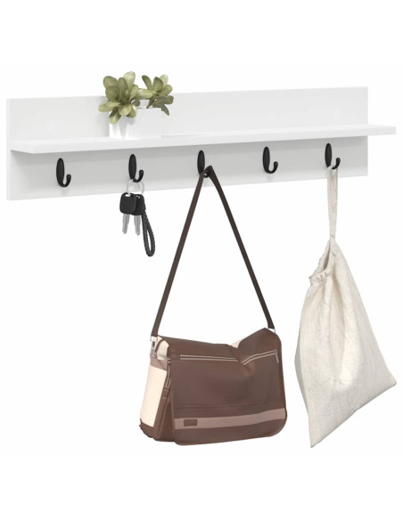 Appendiabiti a muro Bianco 80 x 10,5 x 18 cm Legno multistrato