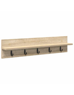Appendiabiti a muro Rovere Sonoma 80 x 10,5 x 18 cm 2