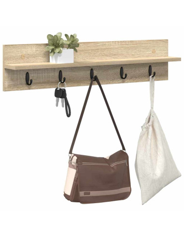 Appendiabiti a muro Rovere Sonoma 80 x 10,5 x 18 cm