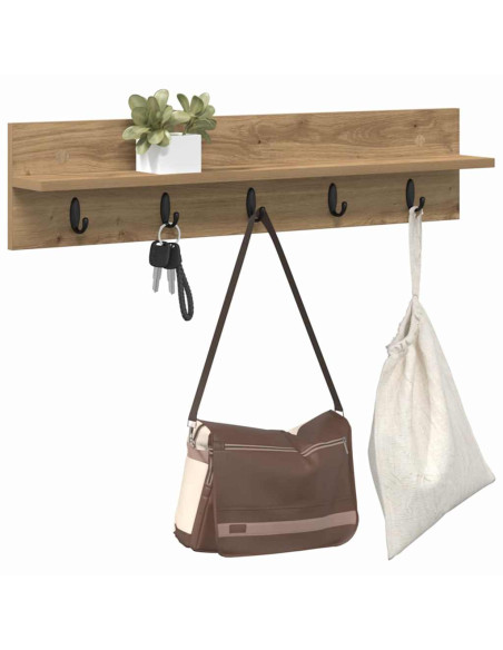 Appendiabiti a muro Rovere artigianale 80 x 10,5 x 18 cm