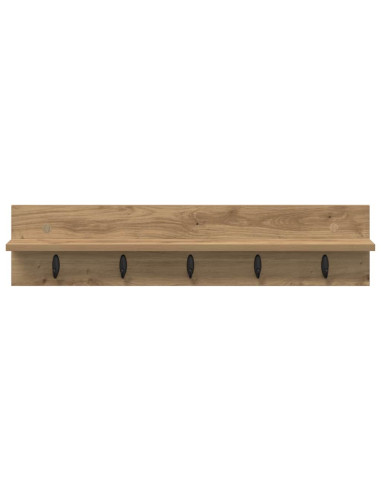 Appendiabiti a muro Rovere artigianale 80 x 10,5 x 18 cm