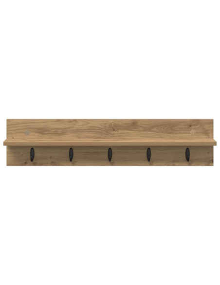 Appendiabiti a muro Rovere artigianale 80 x 10,5 x 18 cm