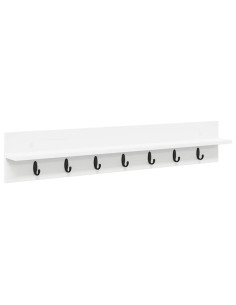 Appendiabiti a muro Bianco 100 x 10,5 x 18 cm Legno multistrato 2