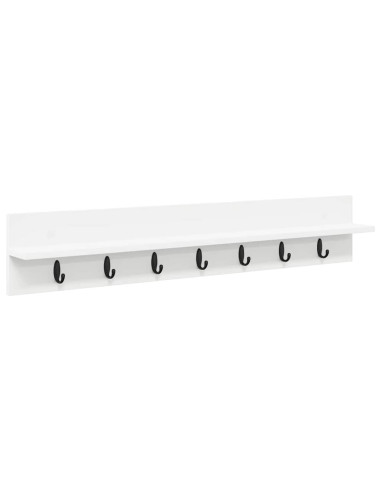 Appendiabiti a muro Bianco 100 x 10,5 x 18 cm Legno multistrato