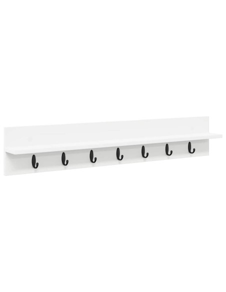 Appendiabiti a muro Bianco 100 x 10,5 x 18 cm Legno multistrato