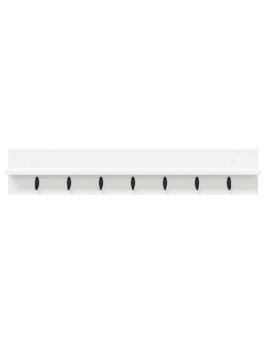 Appendiabiti a muro Bianco 100 x 10,5 x 18 cm Legno multistrato