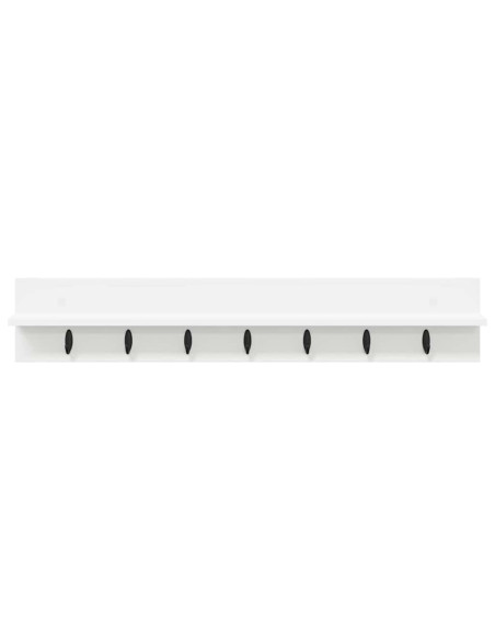 Appendiabiti a muro Bianco 100 x 10,5 x 18 cm Legno multistrato
