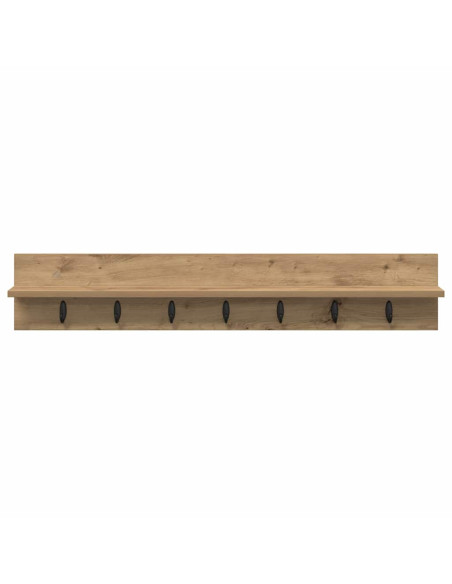 Appendiabiti a muro Rovere artigianale 100 x 10,5 x 18 cm