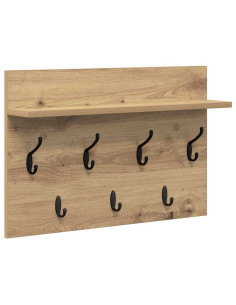 Appendiabiti a muro Rovere artigianale 60 x 40 x 12 cm 2