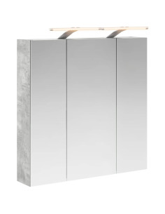 Mobiletto per specchio da bagno Grigio cemento 2