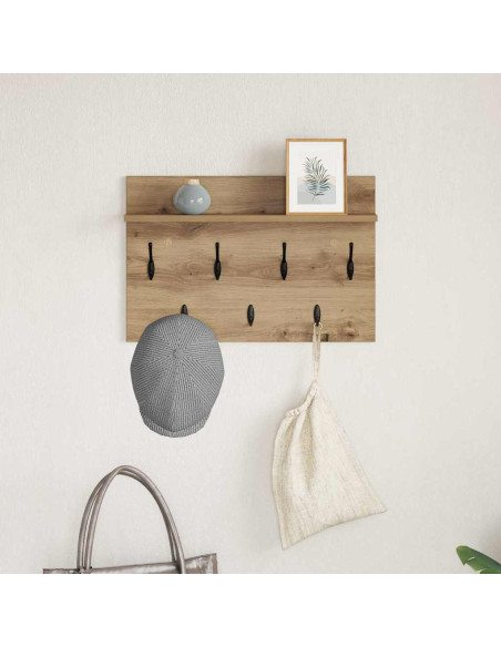Appendiabiti a muro Rovere artigianale 60 x 40 x 12 cm