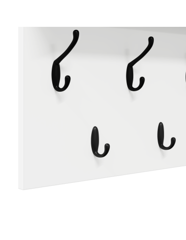 Appendiabiti a muro Bianco 80 x 40 x 12 cm Legno multistrato
