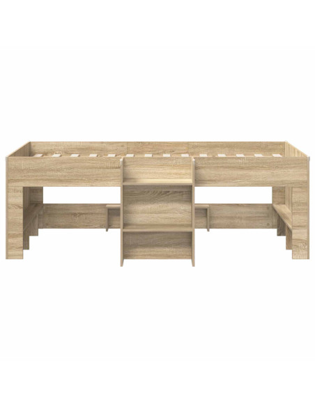 Struttura letto loft per bambini con scala Sonoma 90 x 200 cm